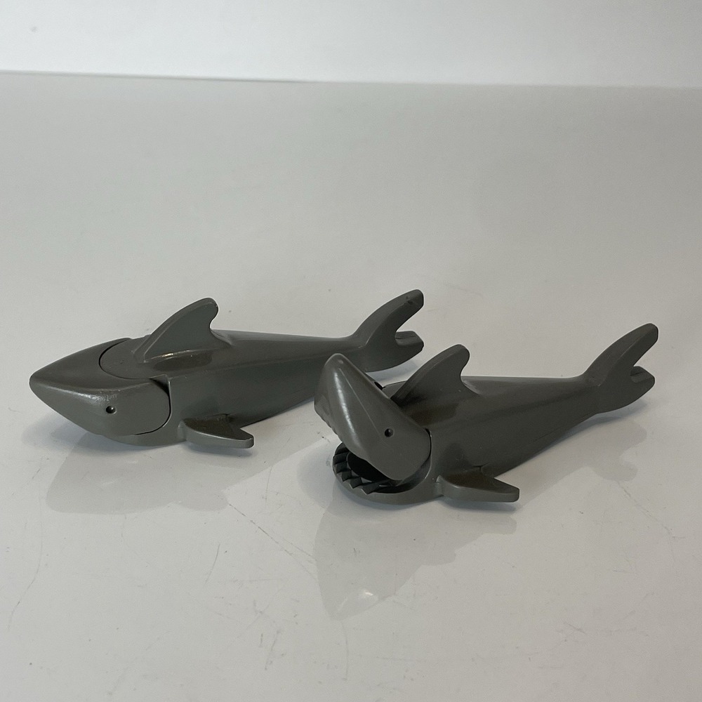 Lego Vintage Sharks Lot Of 2‎ Old Gray Sea Animal #2547